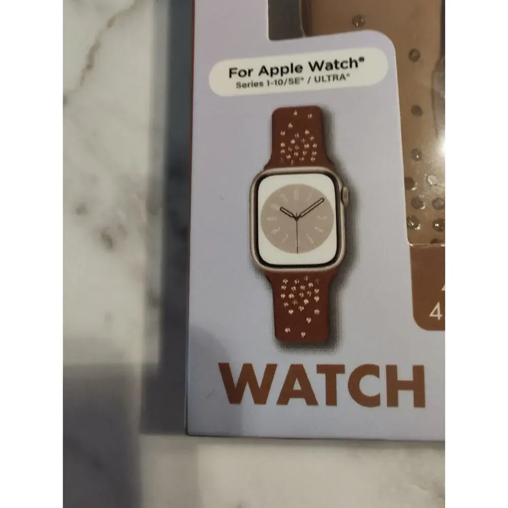 Techify Silicone Band Strap For Apple Watch Series 1-10 SE / Ultra - Brown